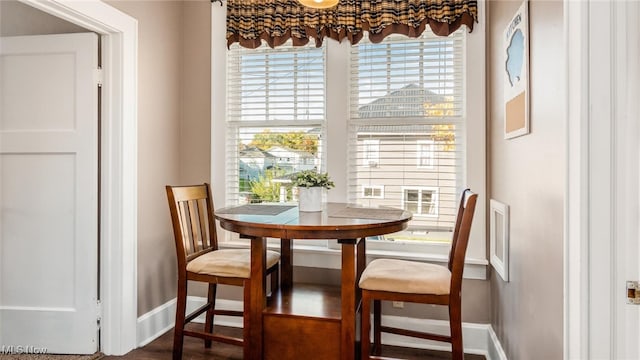 view of dining space