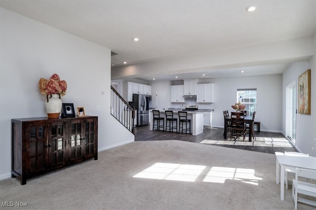 view of carpeted living room