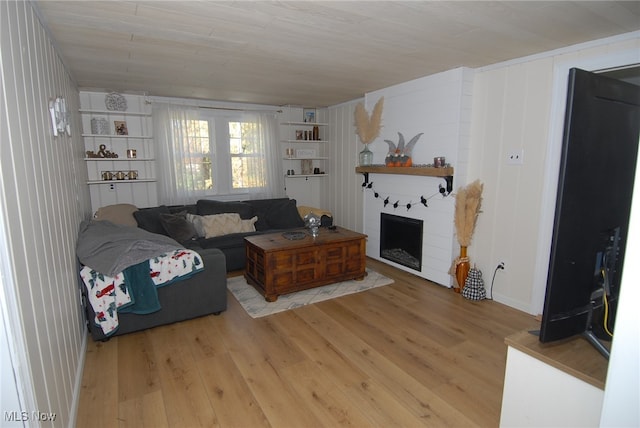 living room featuring hardwood / wood-style flooring