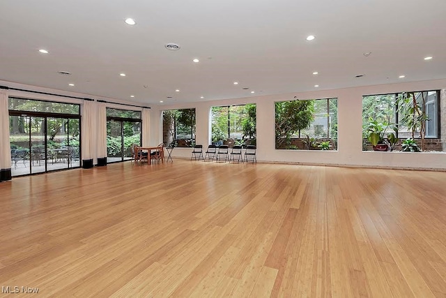 interior space with plenty of natural light and light wood-type flooring