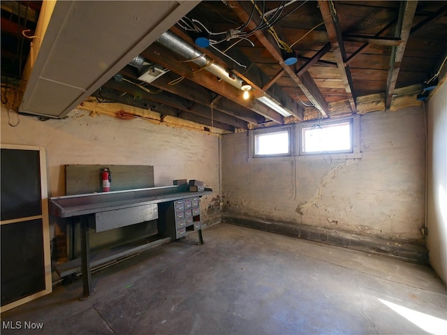 view of basement