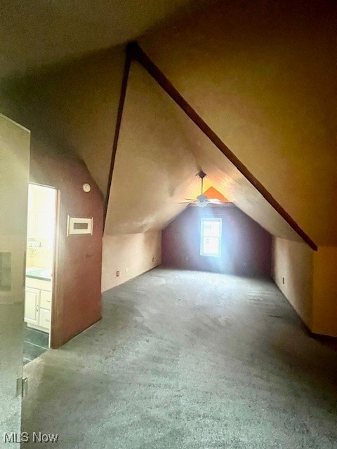 bonus room with lofted ceiling