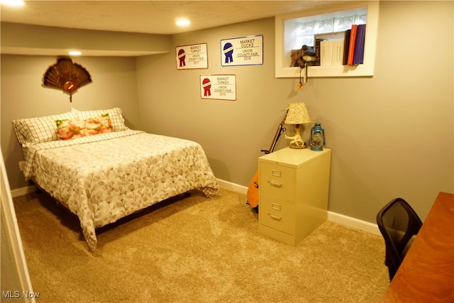 view of carpeted bedroom