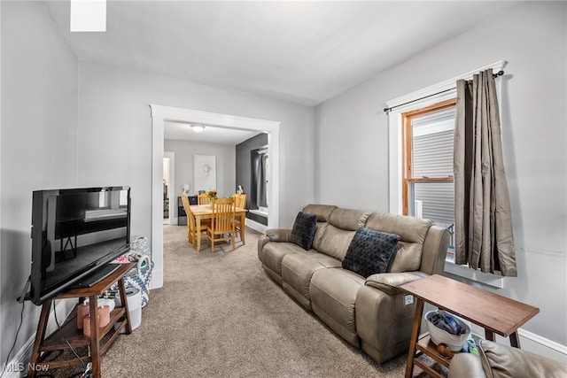 view of carpeted living room