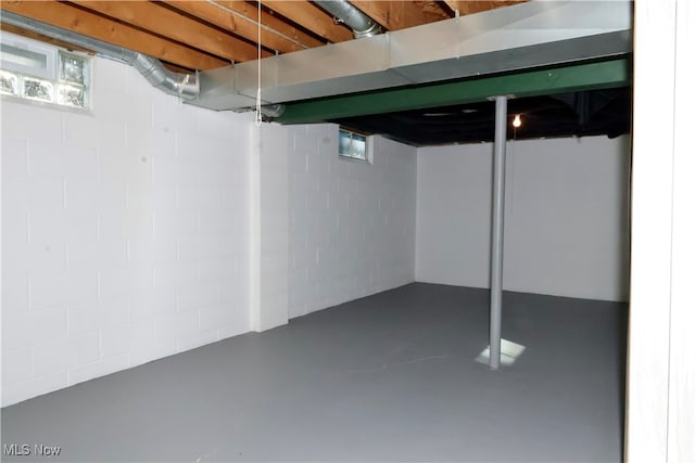 view of basement