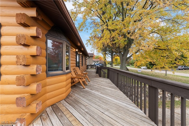 view of wooden deck