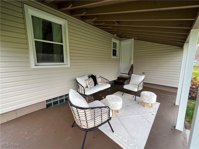 view of patio / terrace featuring outdoor lounge area