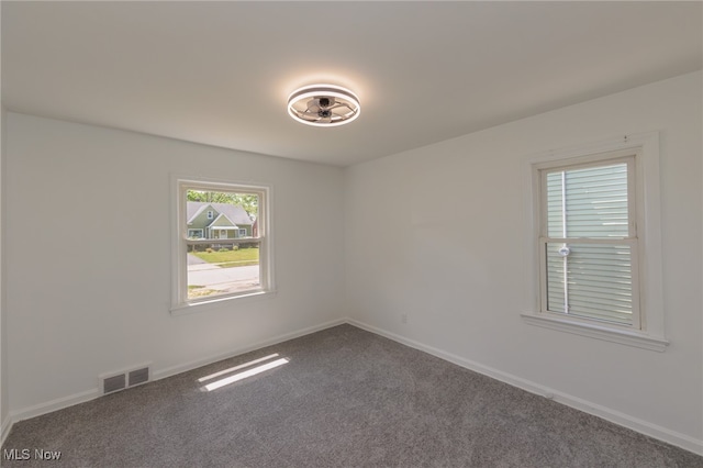 spare room featuring carpet floors