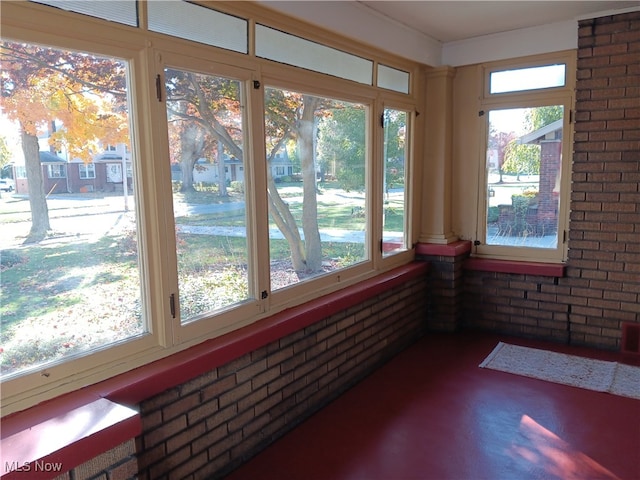 view of sunroom