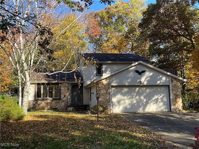 view of front of home featuring a garage