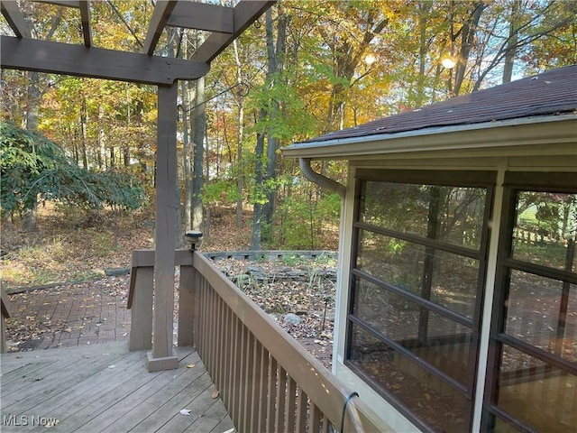 view of wooden deck