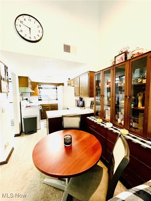 dining room with sink