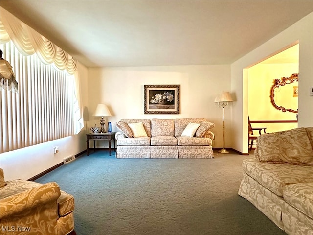 view of carpeted living room