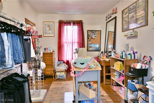 misc room featuring hardwood / wood-style floors