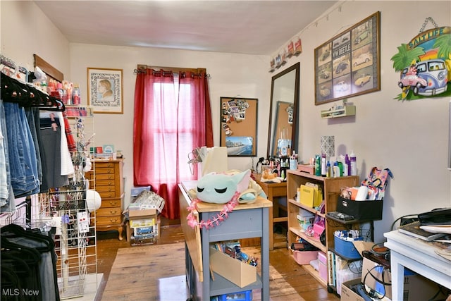 misc room featuring hardwood / wood-style flooring