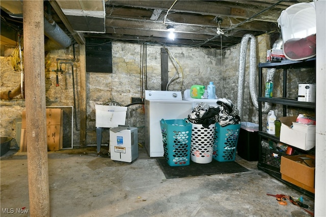 utilities with sink and separate washer and dryer