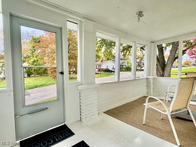 view of sunroom