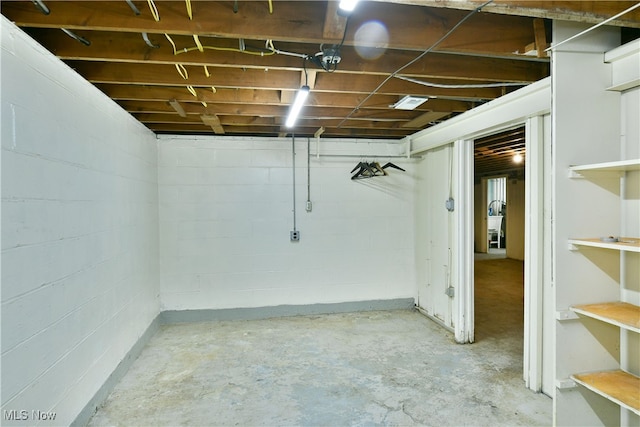 view of basement