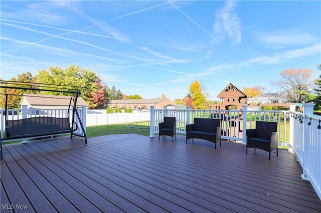 view of wooden terrace