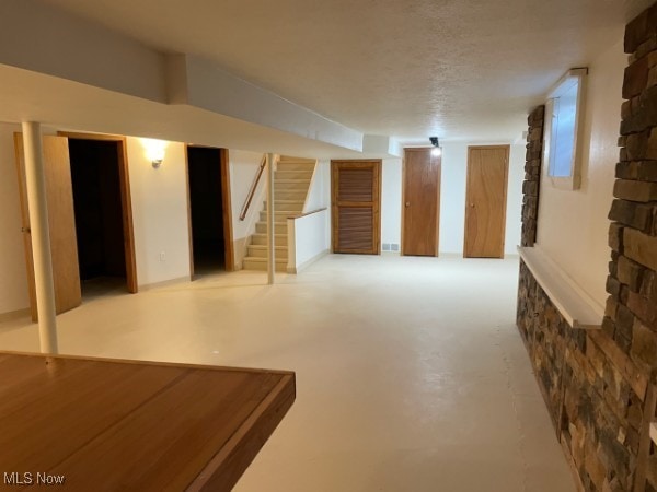 view of basement