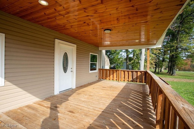 view of wooden deck