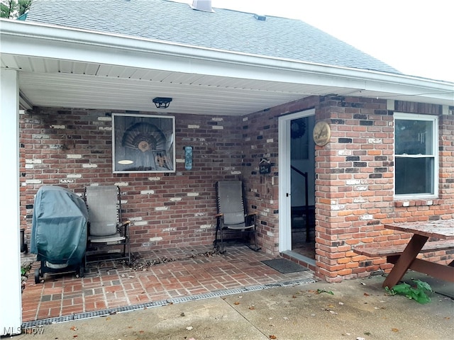 view of patio featuring area for grilling