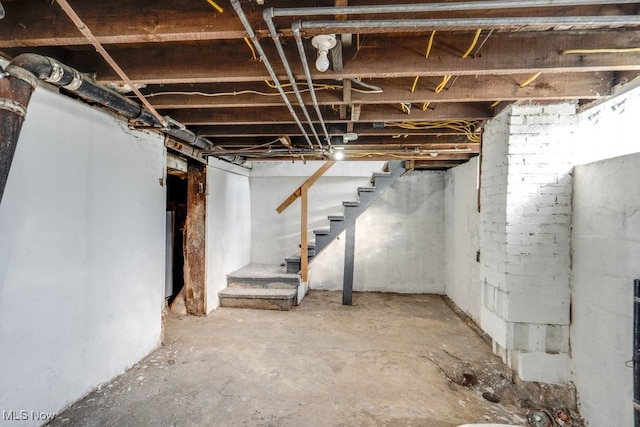 view of basement