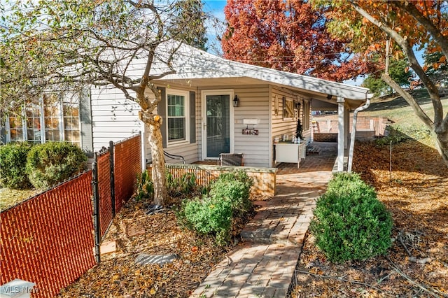 view of front of home