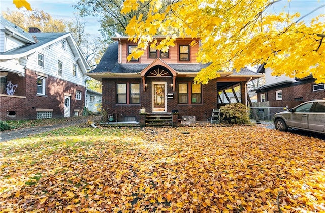 view of front of property with a porch