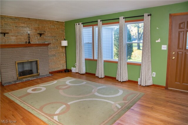 living room featuring wood-type flooring