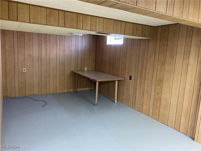 421 W Omar St, Struthers, OH 44471 - basement featuring wooden walls