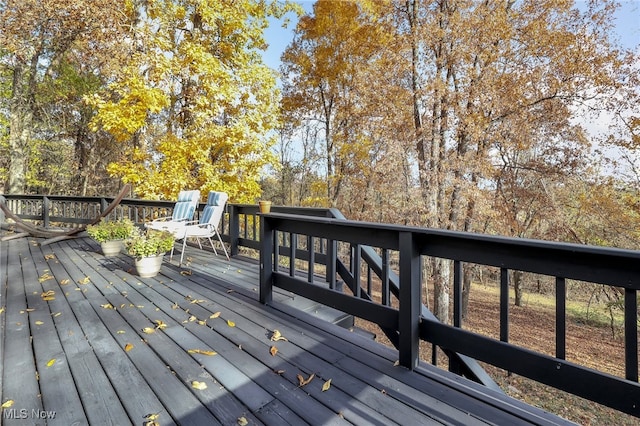 view of wooden terrace