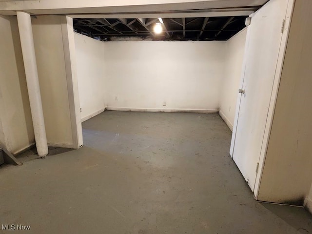 view of basement