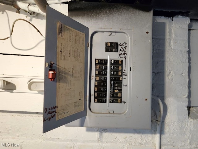 utility room featuring electric panel