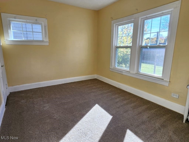 view of carpeted empty room