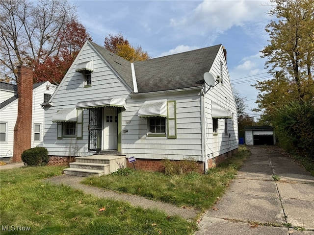 view of bungalow-style home