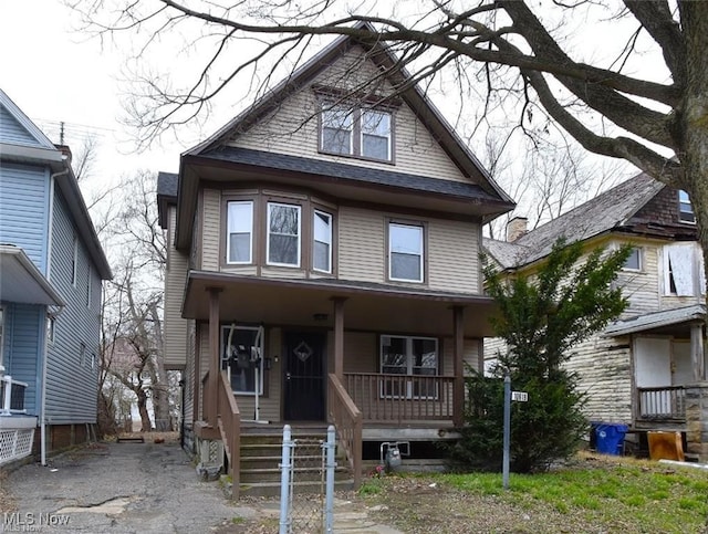 view of front of house with a porch