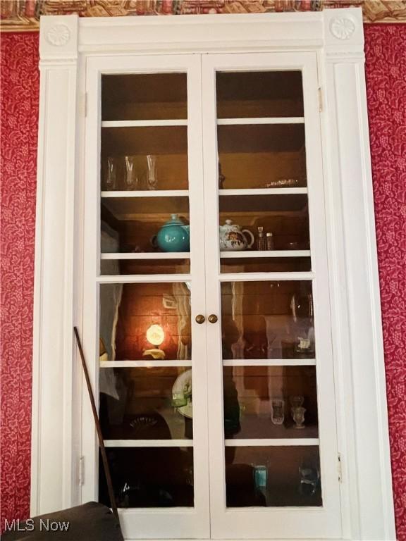 details featuring french doors