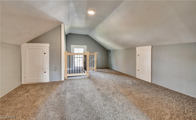 3219 11th St SW, Canton, OH 44710 - additional living space with carpet flooring and lofted ceiling