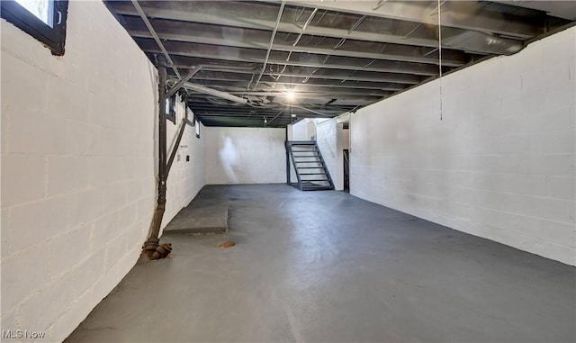 3219 11th St SW, Canton, OH 44710 - unfinished basement featuring stairway