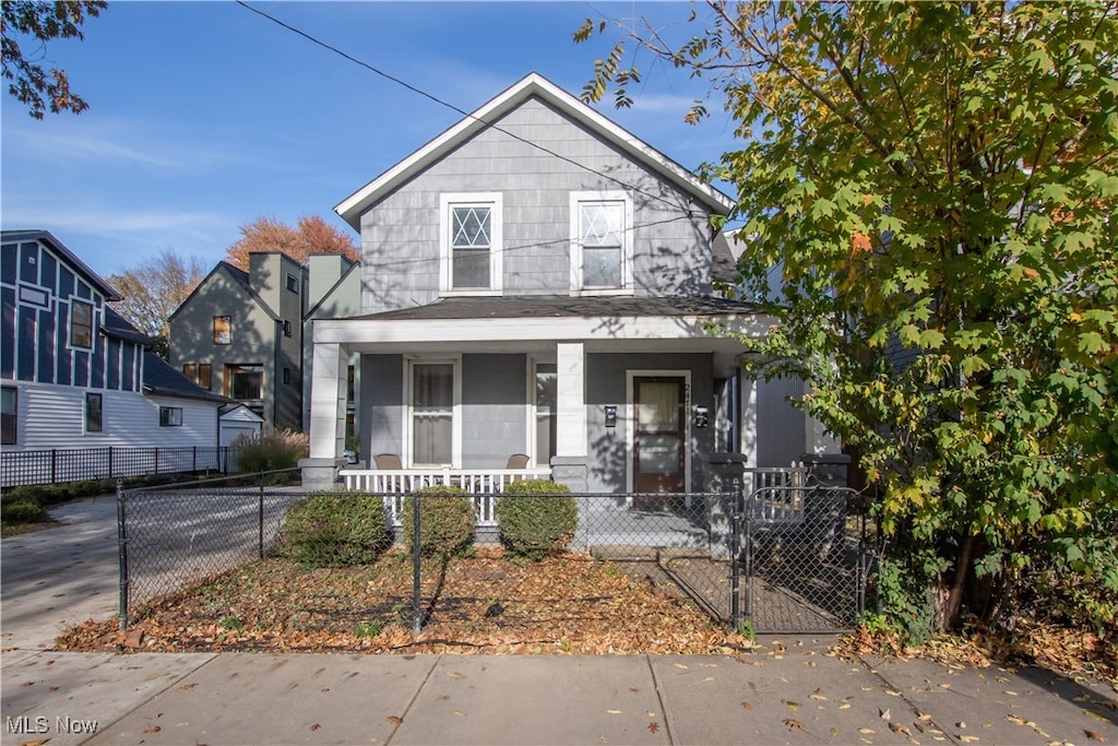 view of front of home with a porch