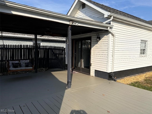 view of wooden terrace