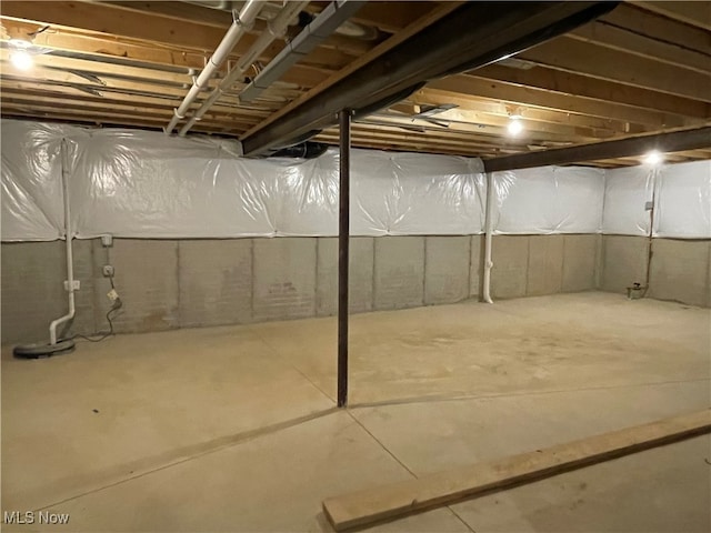 view of basement