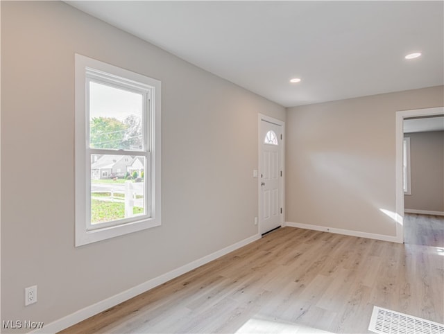 entryway featuring light hardwood / wood-style floors