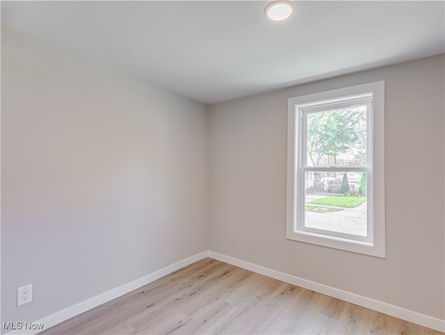 empty room featuring light hardwood / wood-style floors