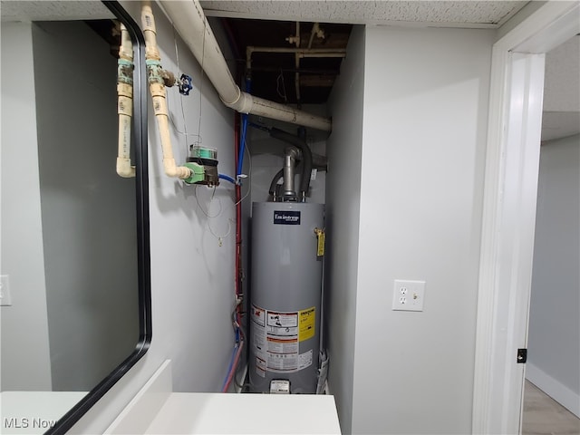 utilities featuring gas water heater