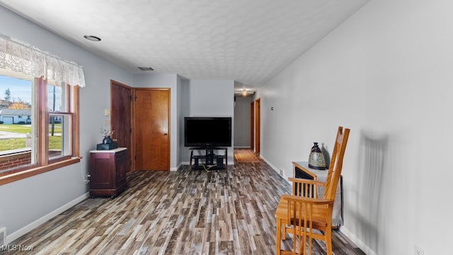 living room featuring hardwood / wood-style flooring