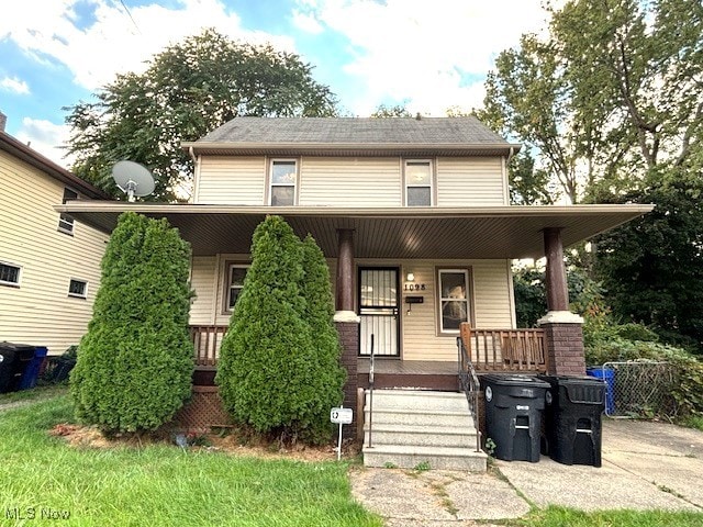 view of front of house with a porch