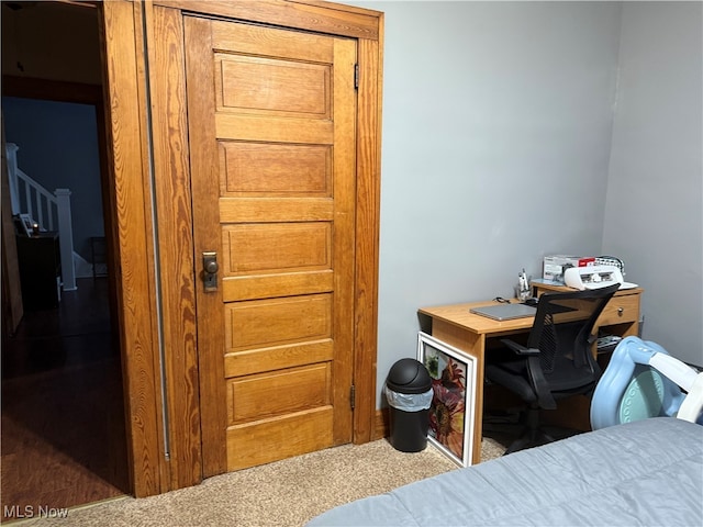 view of carpeted bedroom