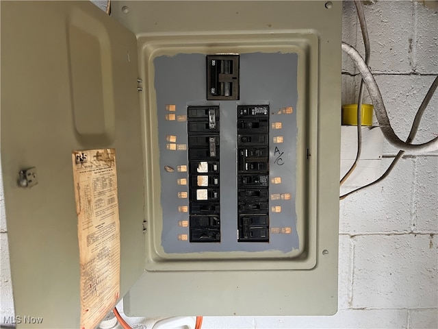 utility room featuring electric panel